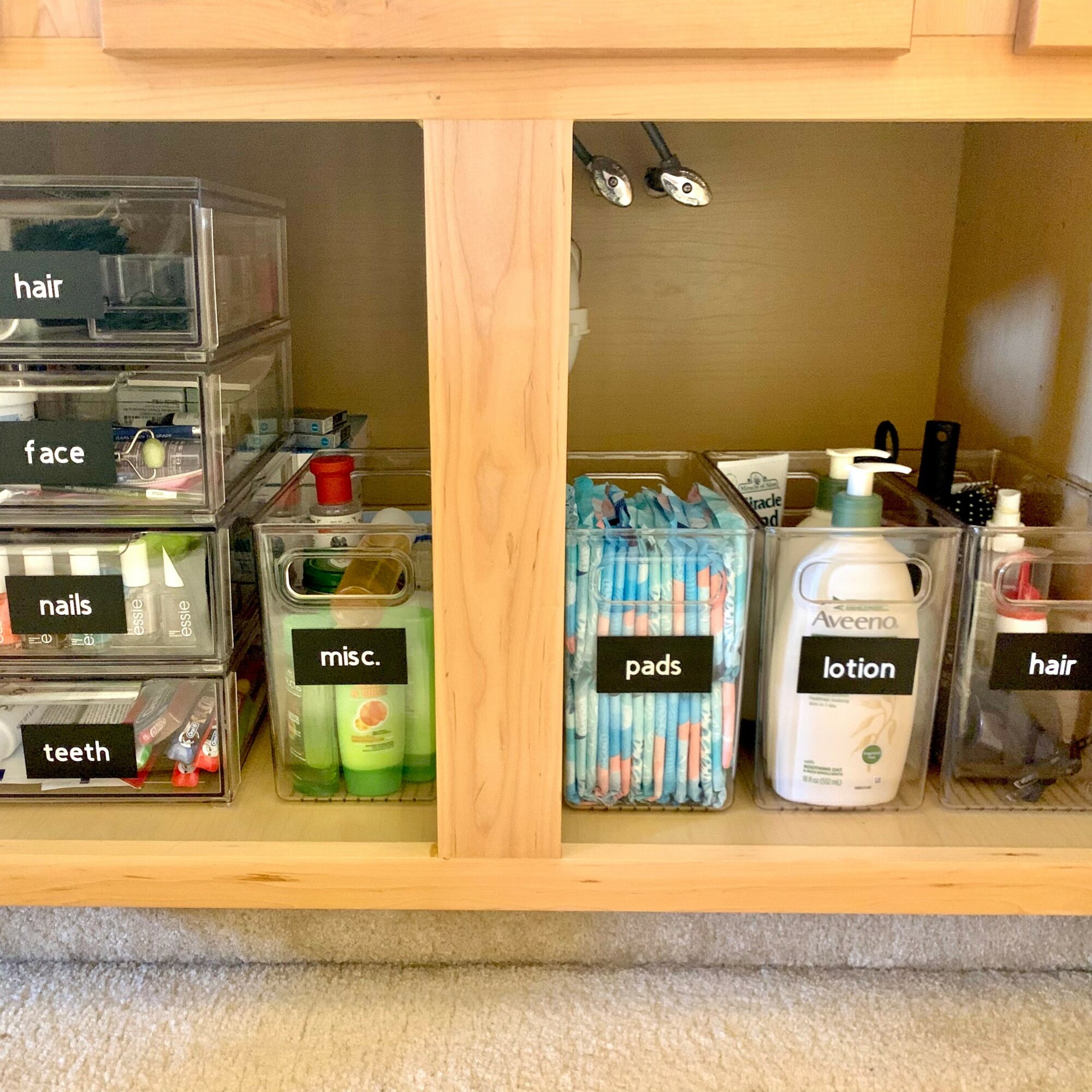 Simply Done: How To Organize Under Sink Bathroom Drawers - Simply Organized