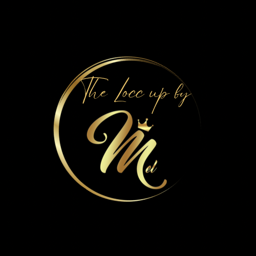 Gold text reads 'The Lock up by Mel' inside a gold circle on a black background.