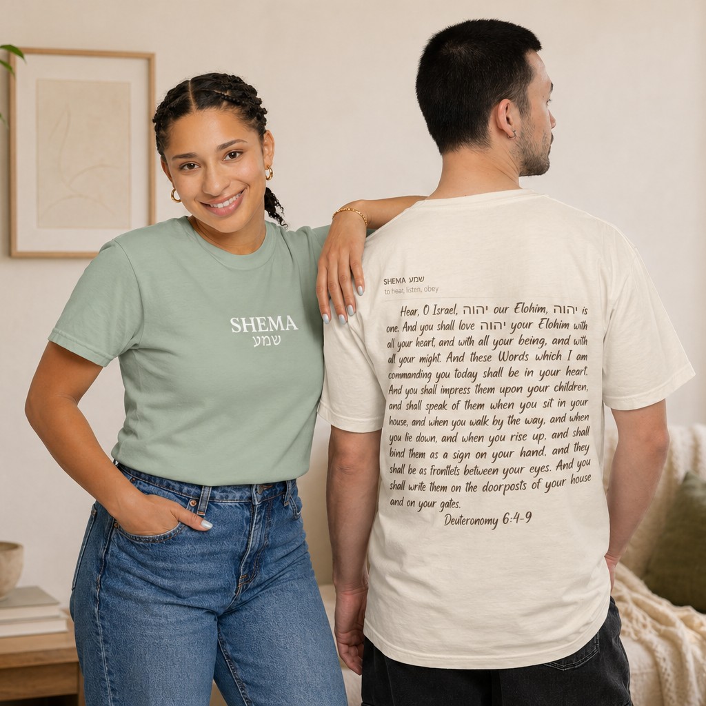 A smiling woman with braided hair stands next to a man with his back turned, in a room with framed artwork and a beige couch.