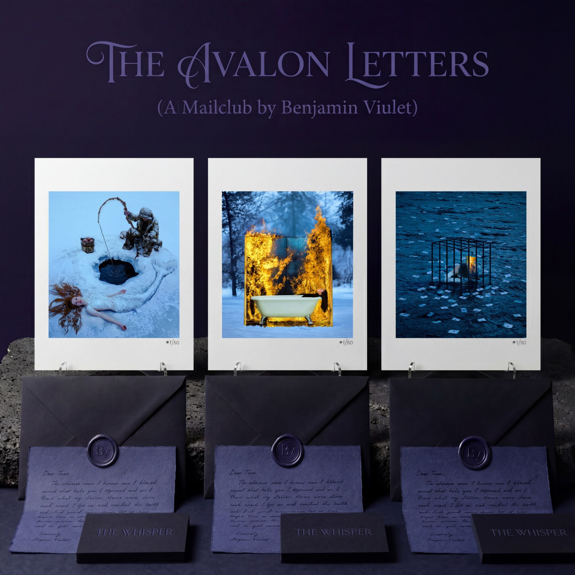Three Polaroid-style photos displayed above handwritten notes, with a purple background and title text at the top.