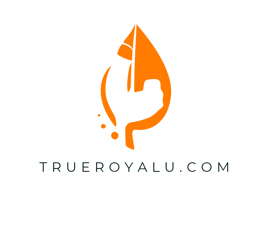 Orange logo with a stylized hand holding a pen, and the text 'TRUROAYALU.COM' below.