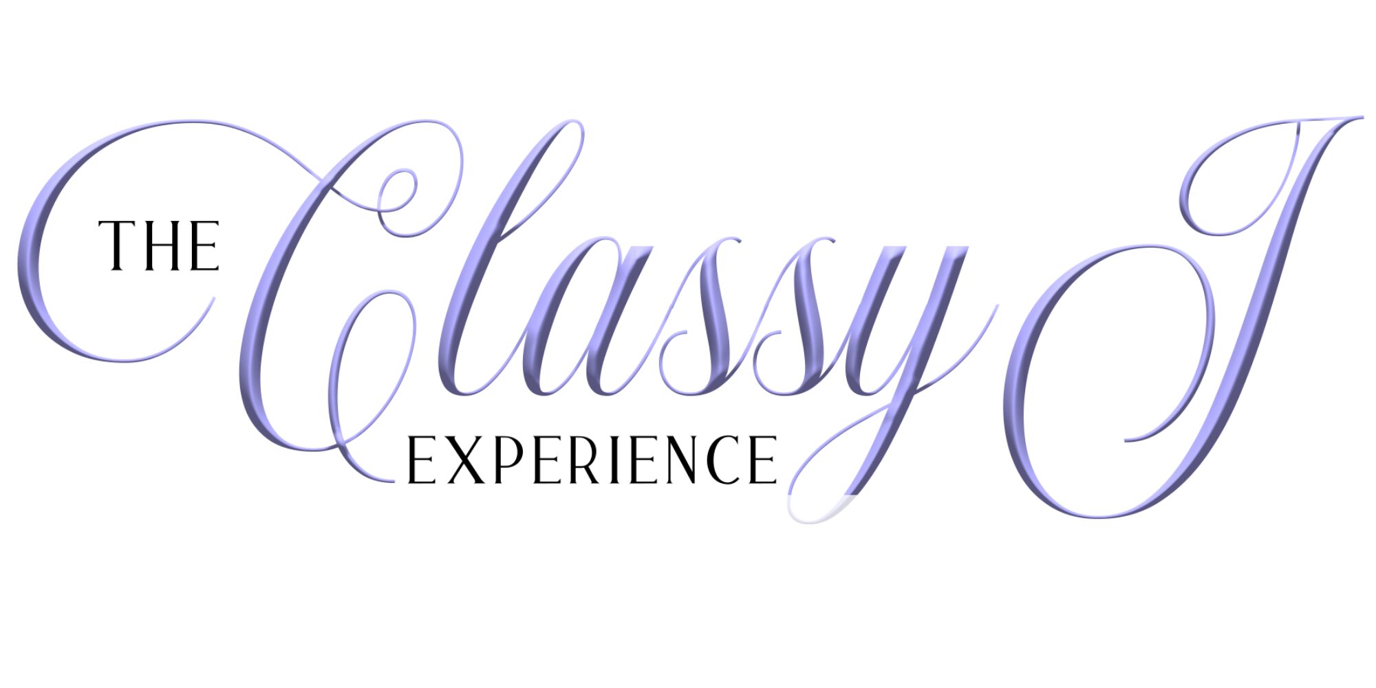 Elegant text logo with the words 'The Classy Experience' in cursive and serif fonts.