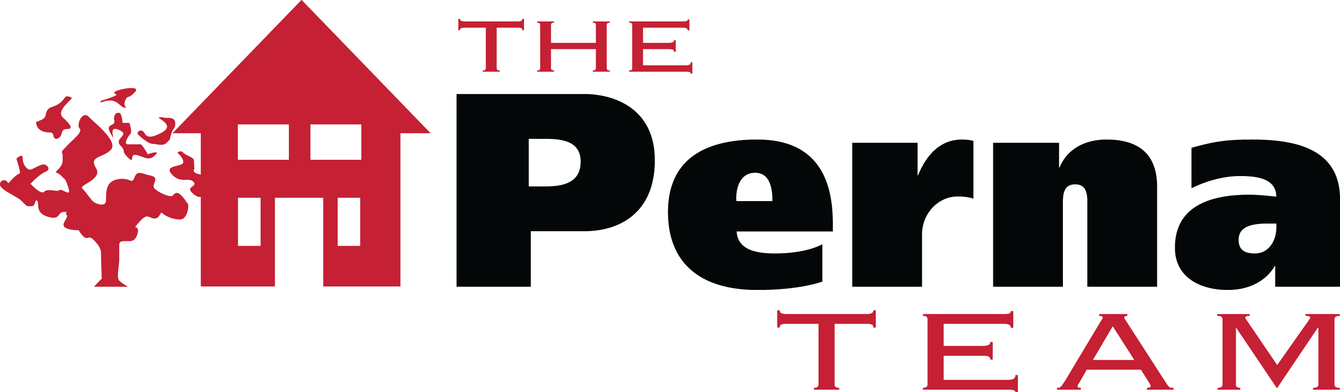 Logo with a house and tree, with the words 'The Perma Team' in red and black.