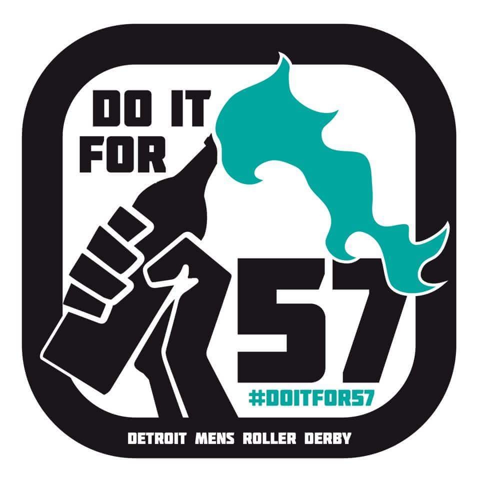 A logo with a hand holding a spray bottle, a stylized flame, and text including 'DO IT FOR 57' and '#DOITFOR57'.