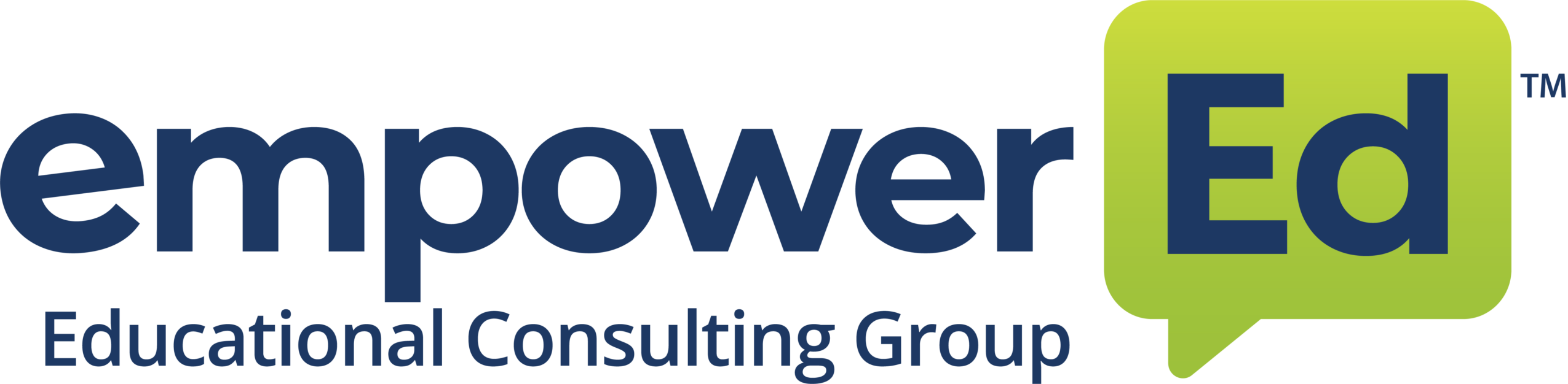 Logo with the words 'empower Ed' and 'Educational Consulting Group'