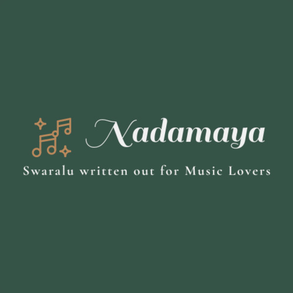 Nadamaya logo with musical notes and text, 'Swalaru written out for Music Lovers', on a dark green background.