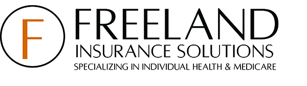 Freeland Insurance Solutions logo with a stylized 'F' inside a circle and text below.